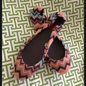 NWOB Girls Missoni For Target ZigZag Chevron Flats Shoes Size 4 Womens 5.5
